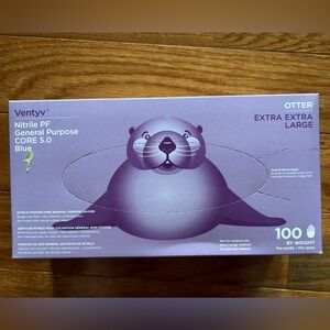 General purpose, nitrile gloves. 100 singles in a box. Hard to find  XXL sizes!